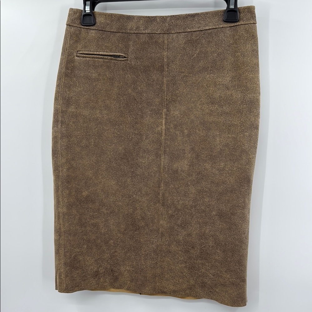 BCBGMaxAzria Tan Pencil Skirt Knee-Length Work